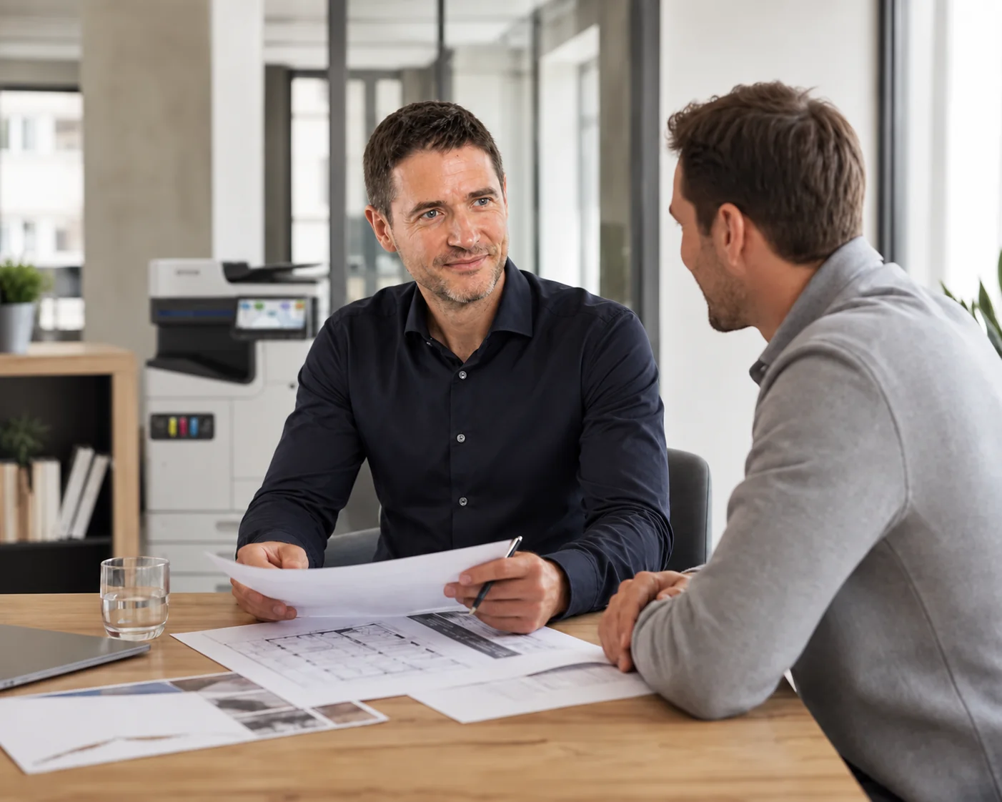 Persönliches Beratungsgespräch in einem modernen Büro